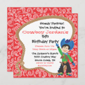 Jolie carte d'invitation pour la fête d'anniversai (Devant / Derrière)