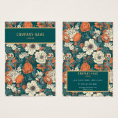 Jolie carte d'oreille étouffante fleurs étalage (Devant & derrière)