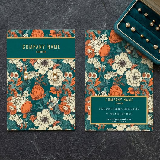 Jolie carte d'oreille étouffante fleurs étalage