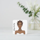 jolie carte d'oreilles femme noire (Debout devant)