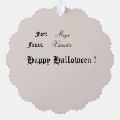 Jolie carte d'ornement de poupée Vampire (Verso)