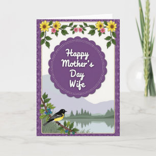 Jolie carte du lac Bird pour la fête des Mères