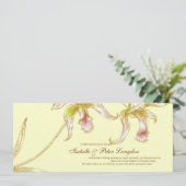 Jolie carte Faire-part Mariage Orchidées (Debout devant)