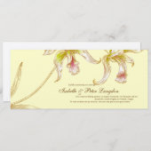 Jolie carte Faire-part Mariage Orchidées (Devant / Derrière)