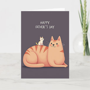 Jolie carte féline pour la fête des pères
