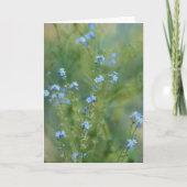 Jolie carte Fleur sauvage Art Note Fleurs Bleues (Devant)