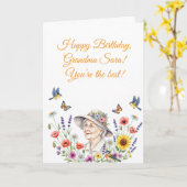 Jolie carte florale pour grand-mère (Fleur jaune)