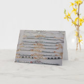 Jolie carte girly Modèle horizontal (Fleur jaune)