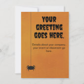 Jolie carte ou invitation de sorcière pour Hallowe (Dos)