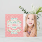 Jolie carte photo de fête des mères (Debout devant)