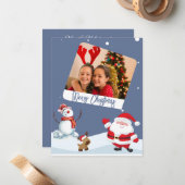 Jolie carte photo de Noël personnalisée (Devant/Arrière en situation)