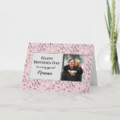 Jolie carte photo MAMAN florale pour la fête des m (Devant)