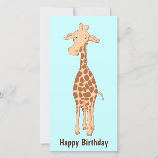 Jolie Carte Plate Girafe (Devant)