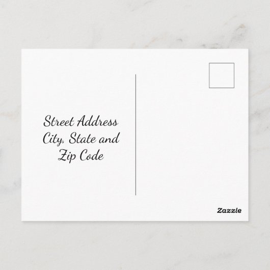 Jolie carte postale Bluebird I Moved (Dos)