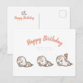 jolie carte postale d'anniversaire (Devant / Derrière)