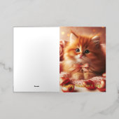 Jolie carte postale de chaton de la Saint-Valentin (Mise à l'extérieur)