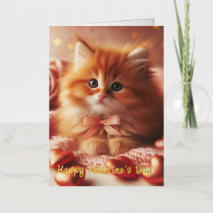 Jolie carte postale de chaton de la Saint-Valentin