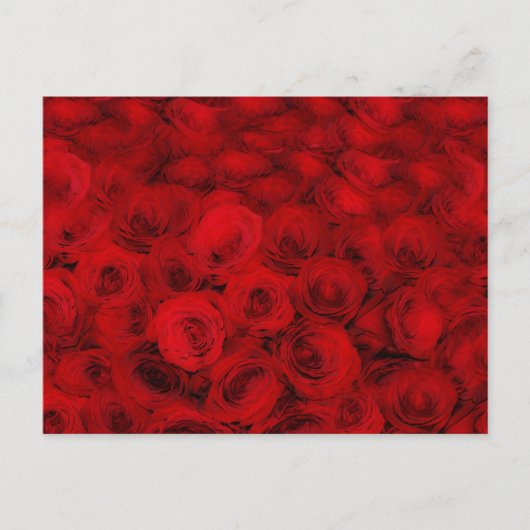 Jolie carte postale de fleurs de roses rouges (Devant)