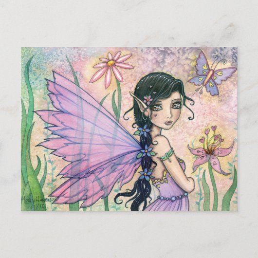 Jolie carte postale de papillon fée par Molly Harr (Devant)