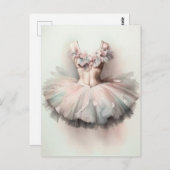 Jolie carte postale de robe de ballet (Devant / Derrière)