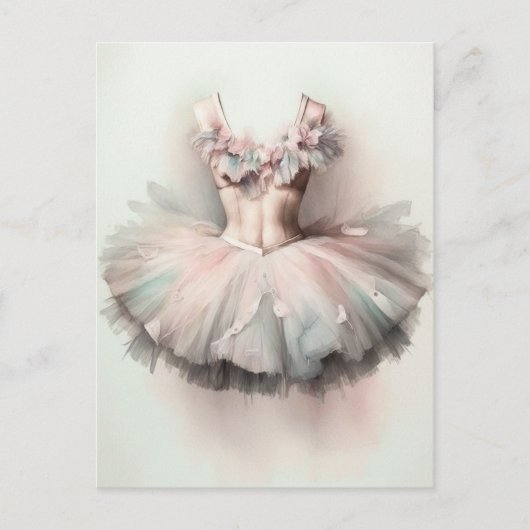 Jolie carte postale de robe de ballet (Devant)