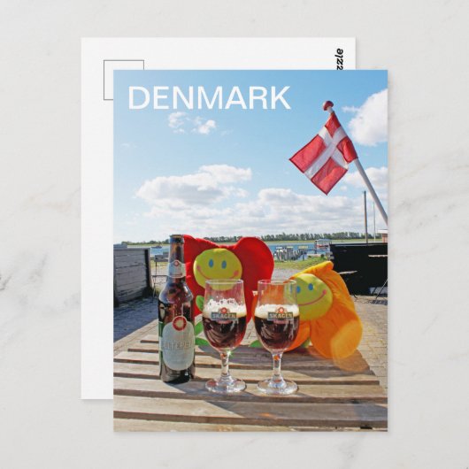 Jolie carte postale du Danemark. (Devant / Derrière)