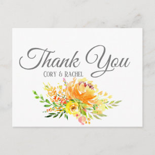 Jolie carte postale Merci Bouquet été