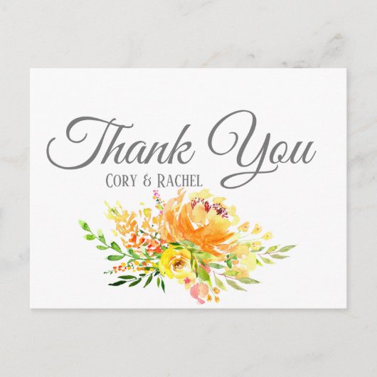 Jolie carte postale Merci Bouquet été (Devant)