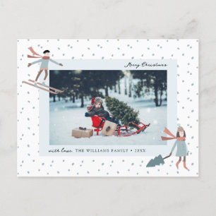 Jolie carte postale photo de Noël