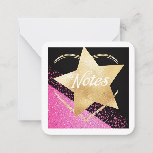 JOLIE CARTE POUR NOTES CHIC (Devant)