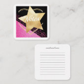 JOLIE CARTE POUR NOTES CHIC (Devant / Derrière)