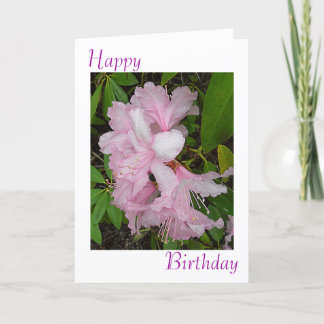 Jolie carte Rhododendron rose