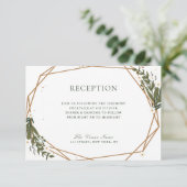 jolie carte RSVP géométrique florale (Debout devant)