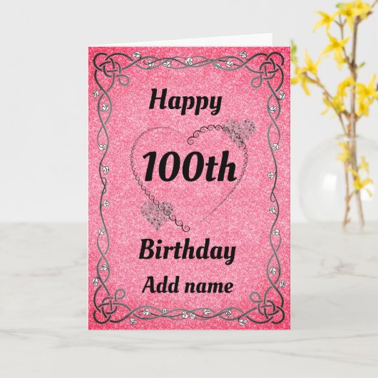 Jolie carte spéciale 100e anniversaire (Fleur jaune)