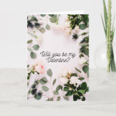 Jolie carte Valentines florale, simple et minimali (Devant)