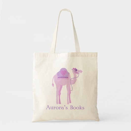 Jolie chameau filles violet sac bibliothèque (Devant)