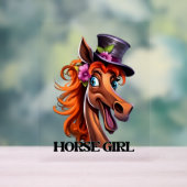 Jolie cheval fille mot art (Neutre)