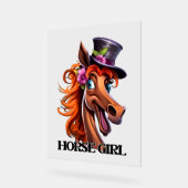 Jolie cheval fille mot art (Angle)