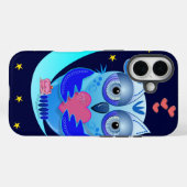 Jolie chouette de dessin animé en coque amoureux (Verso (horizontal))