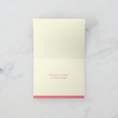 Jolie Chouette Rose Baby shower Fille Merci Cartes (Intérieur)