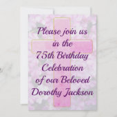 JOLIE CHRÉTIENNE 75E ANNIVERSAIRE INVITATION (Devant)
