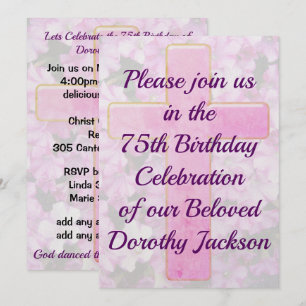 JOLIE CHRÉTIENNE 75E ANNIVERSAIRE INVITATION