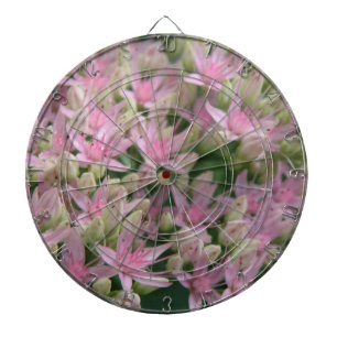 Jolie Cible de flechettes de fleurs tropicales ros