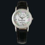 Jolie citation Motivationnelle Aquarelle Florale<br><div class="desc">Jolie et féminine montre à l'aquarelle à couronne florale encadrant la citation de motivation "Ne laissez pas plus tard ne jamais devenir"</div>