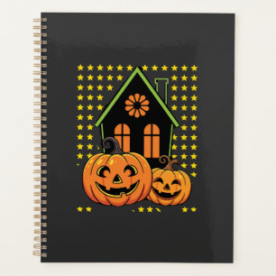 Jolie citrouille d'Halloween maison hantée étoile