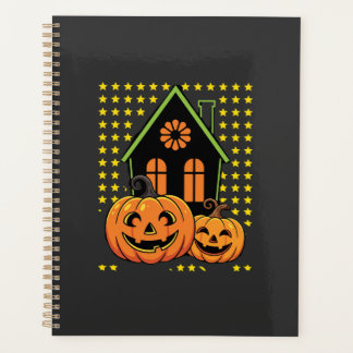 Jolie citrouille d'Halloween maison hantée étoile