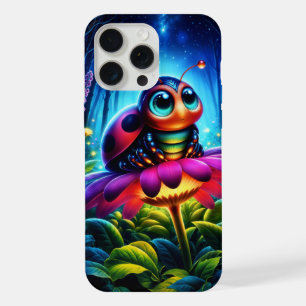 Jolie coccinelle aux yeux grands avec une lueur my