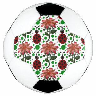 Jolie coccinelle et motif de fleur rose Dessin à