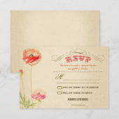 jolie conception de mariage vintage RSVP (Devant / Derrière)