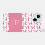 Jolie coquette Monogramme Bow rose (Verso Horizontal)